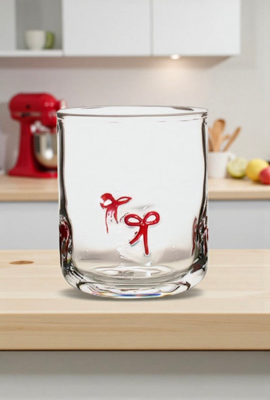 3 Colors Bow Drinking Glass